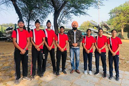 Punjab State Rowing Championship held at Bathinda from 29 to 30 July 2023. Amandeep Kaur bagged two Gold Medals in the Open Single Scull and Open Senior Mixed Four events. Jashanpreet Kaur won the Gold Medal in Junior Single Scull Jasmin Kaur won the Gold Medal in Junior Women (pair) and the Gold Medal in Junior Four Mixed Gursevak Singh won the Silver Medal in Light Weight (Male Pair) Jaskaran Dhaliwal won the Bronze Medal in Light Weight Single Scull
