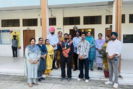 Raj Gupta (69 KG) won the Silver Medal. 34th North Zone Junior Athletics Championship (Jammu)
