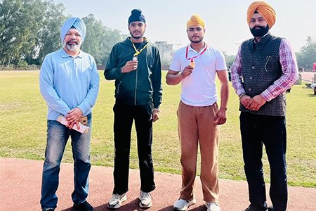 PUP ATHLETIC MEET 2024-2025 HAMMER THROW: GURVIR SINGH WON A GOLD MEDAL DAKSH SAINI WON A BRONZE MEDAL
