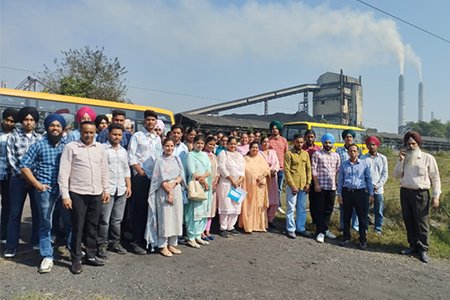 Students exploring Guru Gobind Singh Super Thermal Power Plant, Ropar
